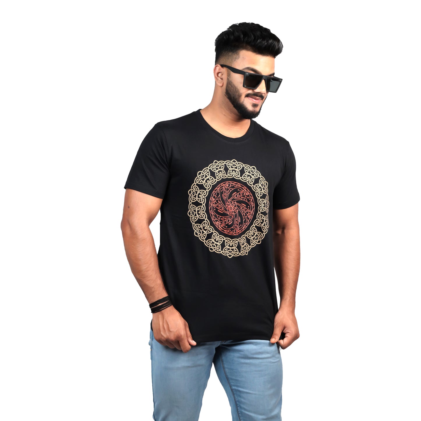 Nirvana Dolphin Printed T-shirt In Black Color For Men