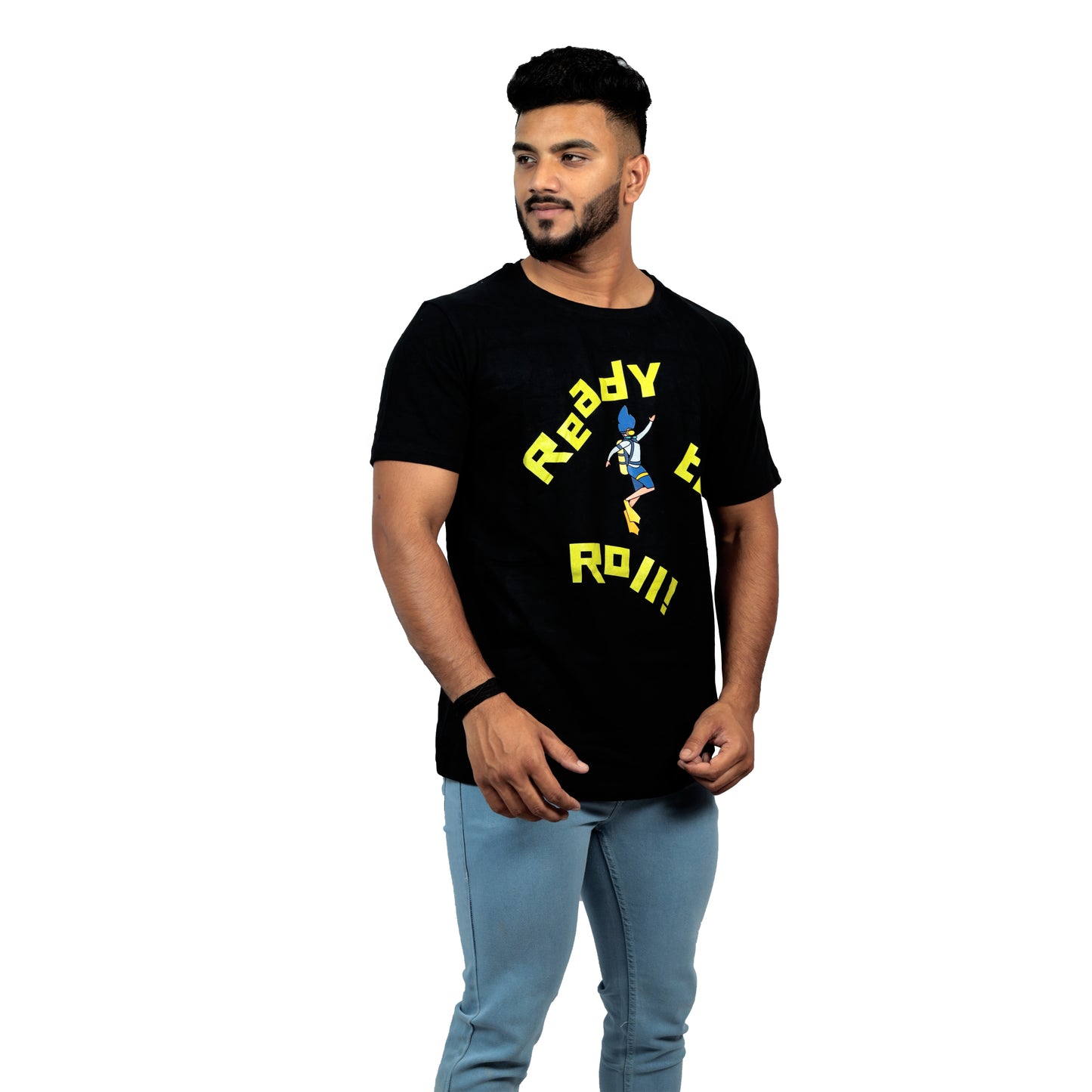 Ready To Roll T-Shirt In Black Color For Men