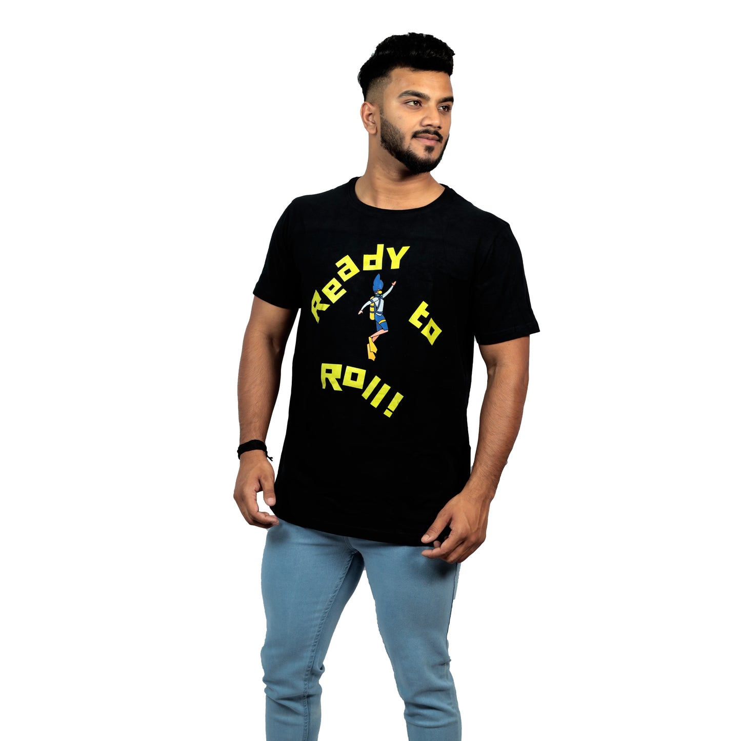 Ready To Roll T-Shirt In Black Color For Men