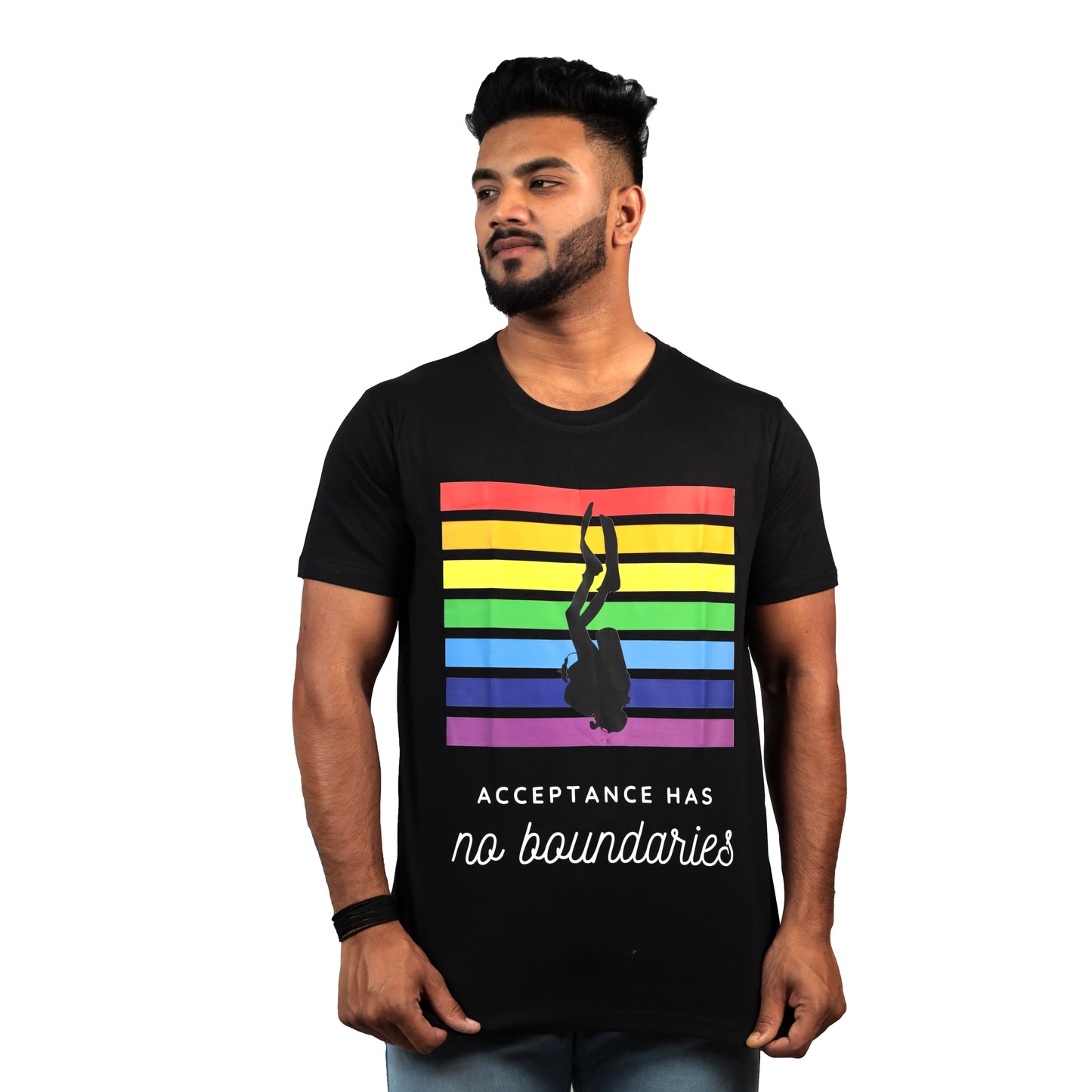 Pride Diver T-shirt In Black Color For Men