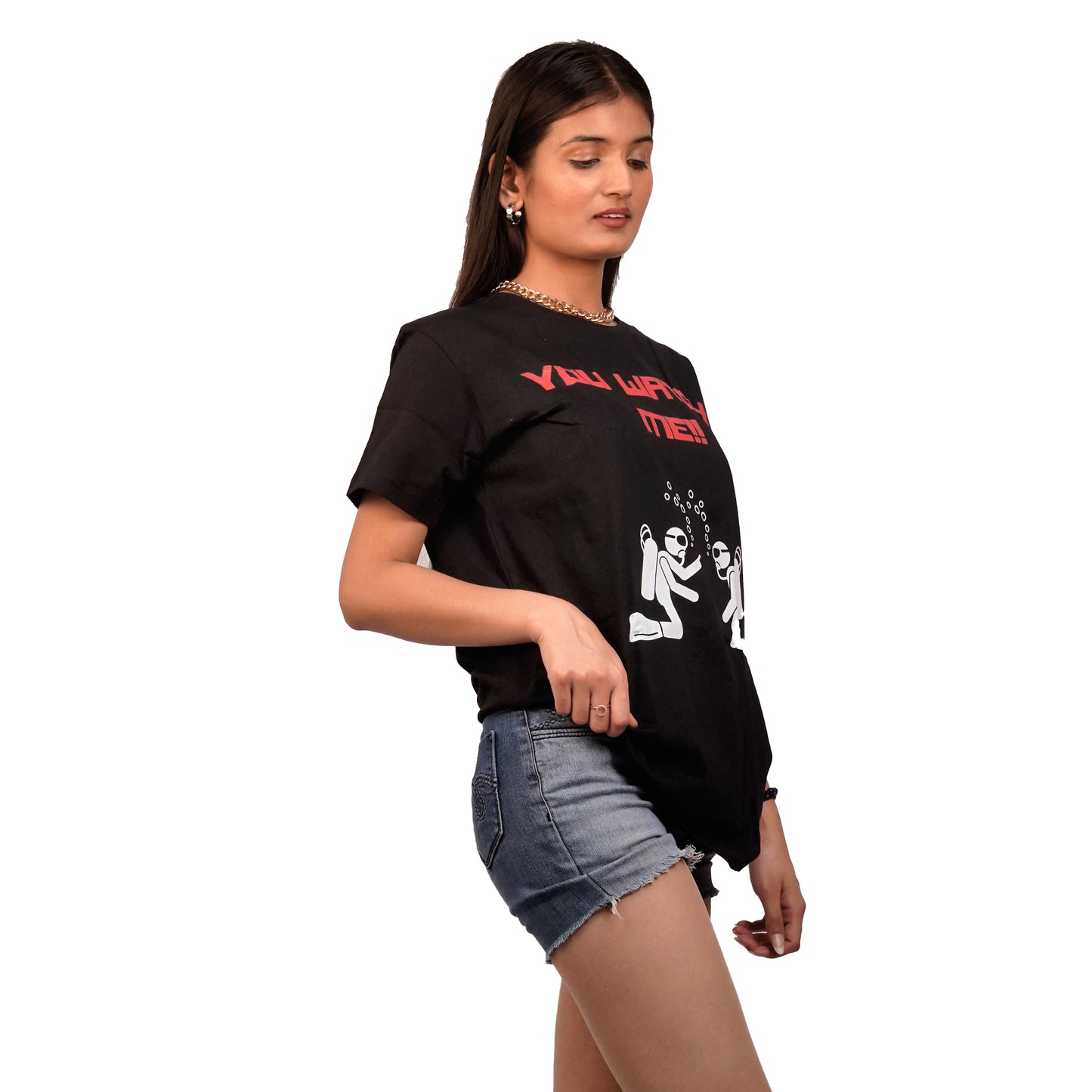 You Watch Me T-Shirt Black Color For Women