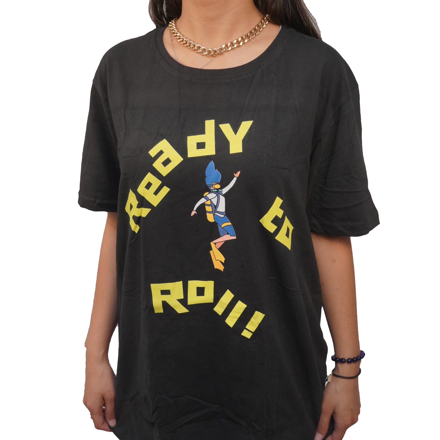 Ready To Roll T-Shirt In Black Color For Women