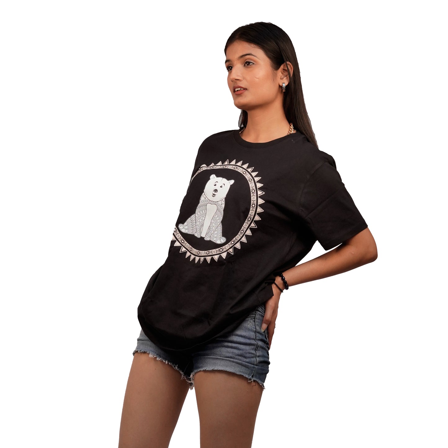 Nirvana Polar Bear T-shirt Black Color For Women