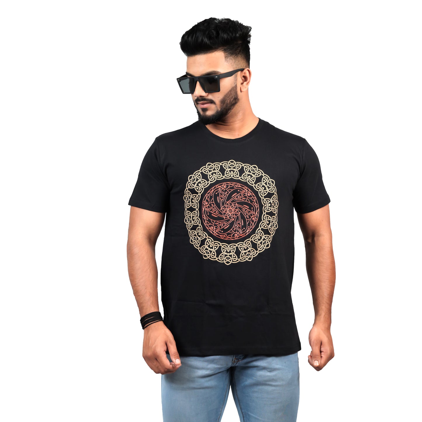 Nirvana Dolphin Printed T-shirt In Black Color For Men