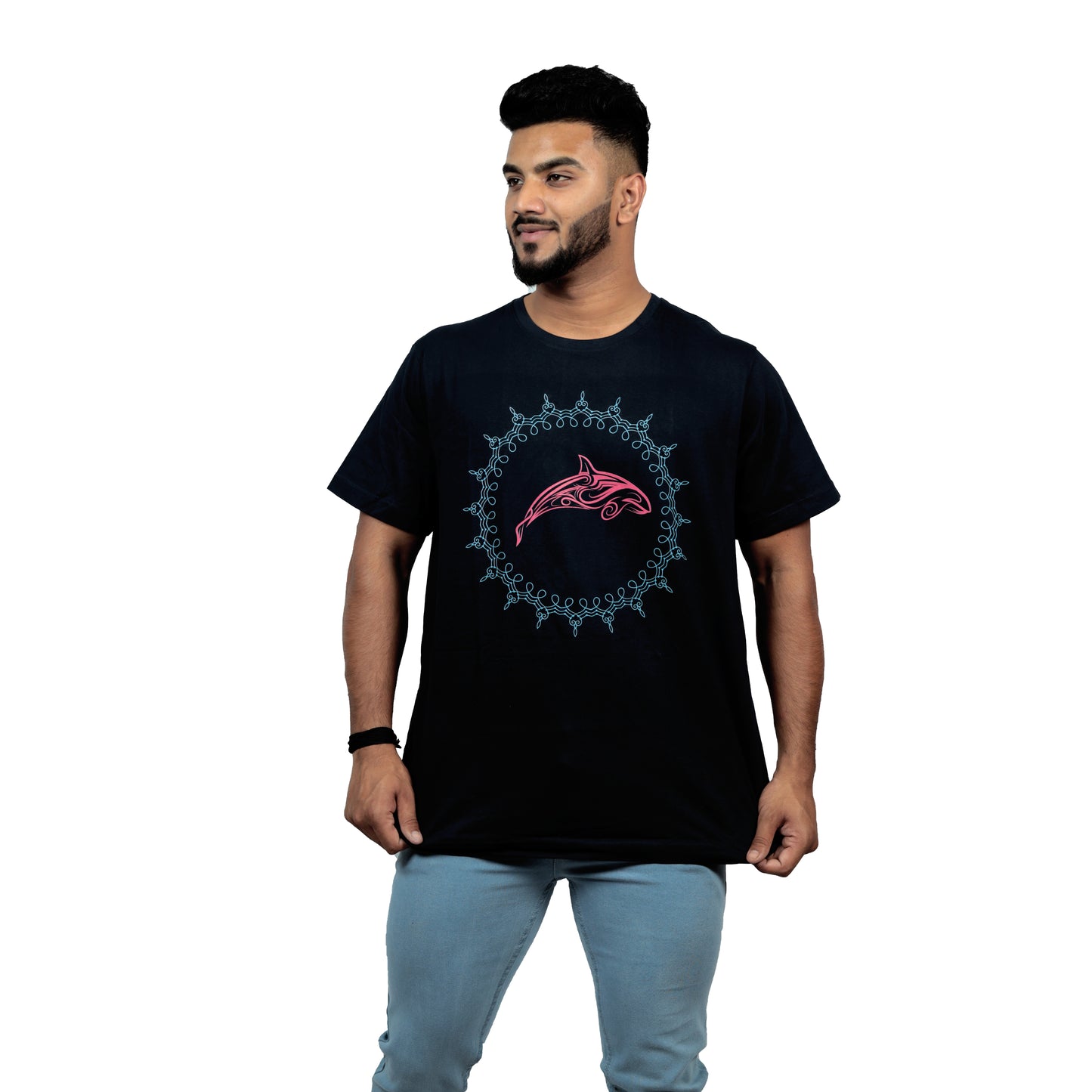 Nirvana Orca Printed T-shirt Navy Blue Color For Men