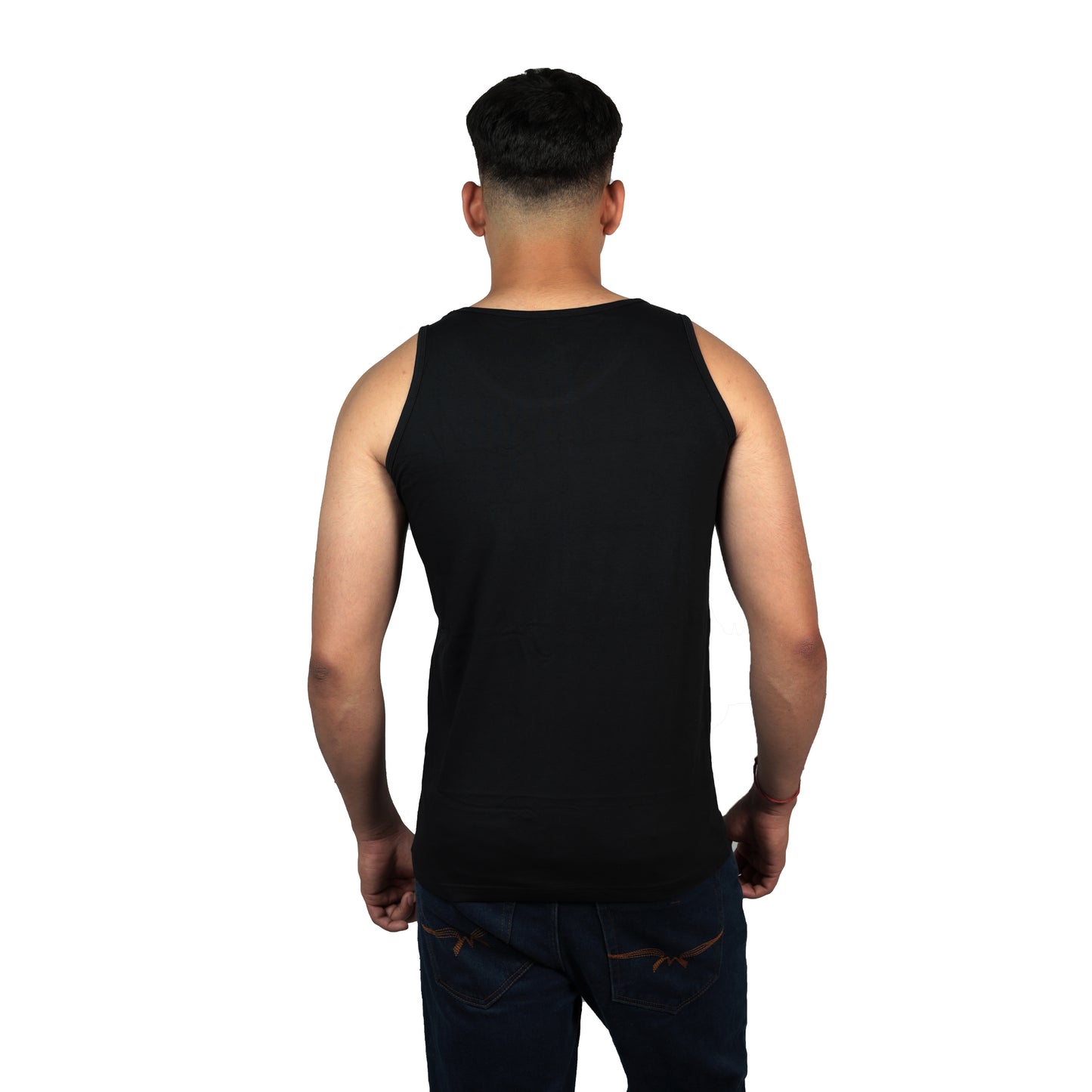 Enjoy The Breeze Printed Vest Black Color For Men