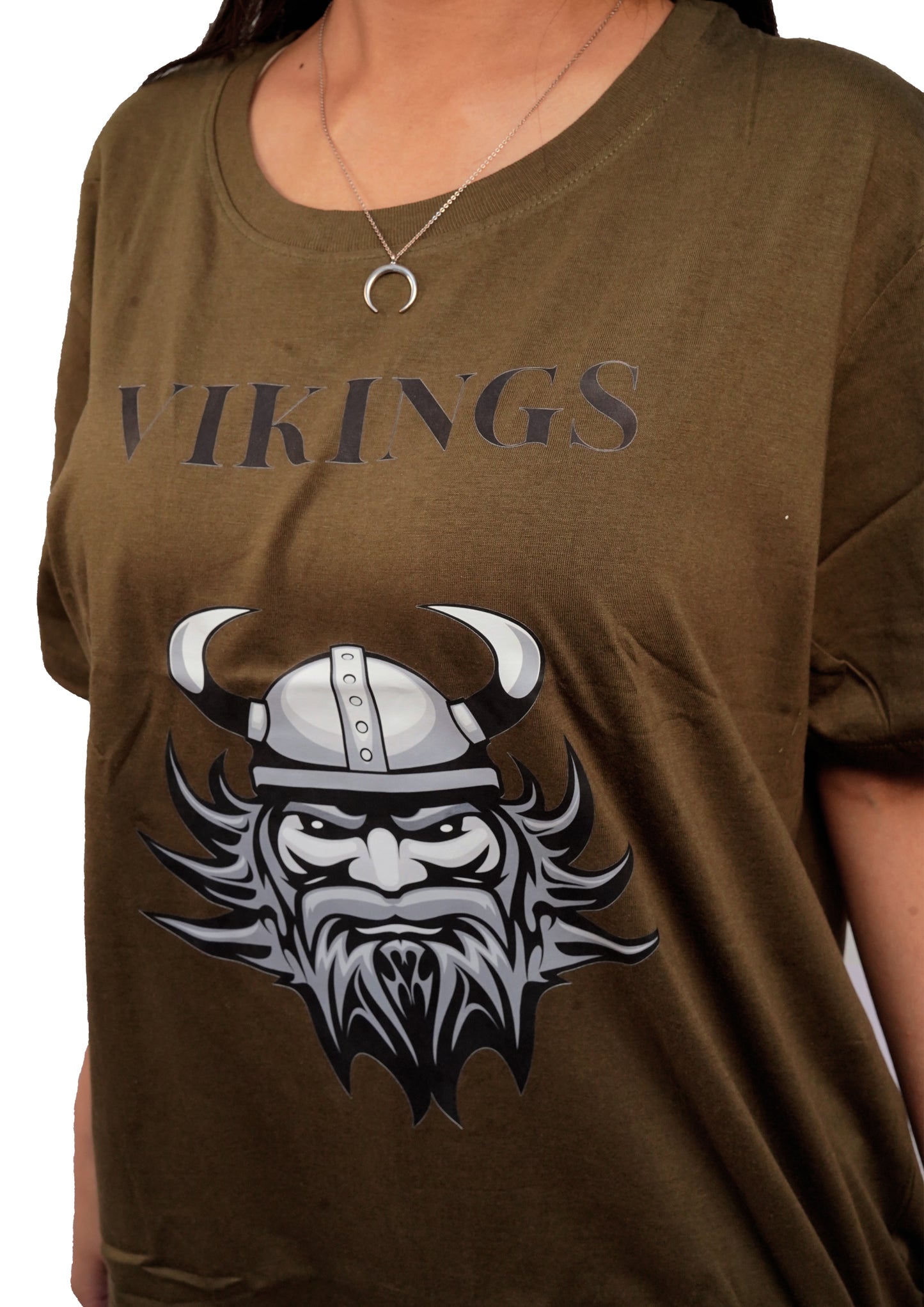 Viking T-shirt In Olive Green Color For Women