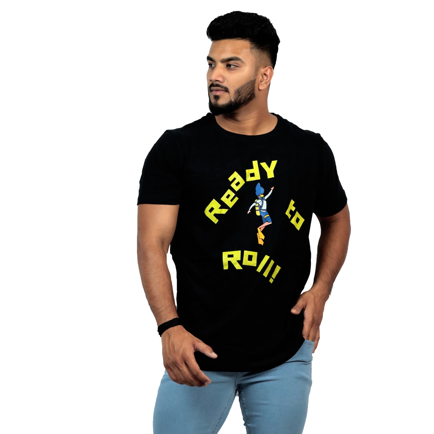 Ready To Roll T-Shirt In Black Color For Men