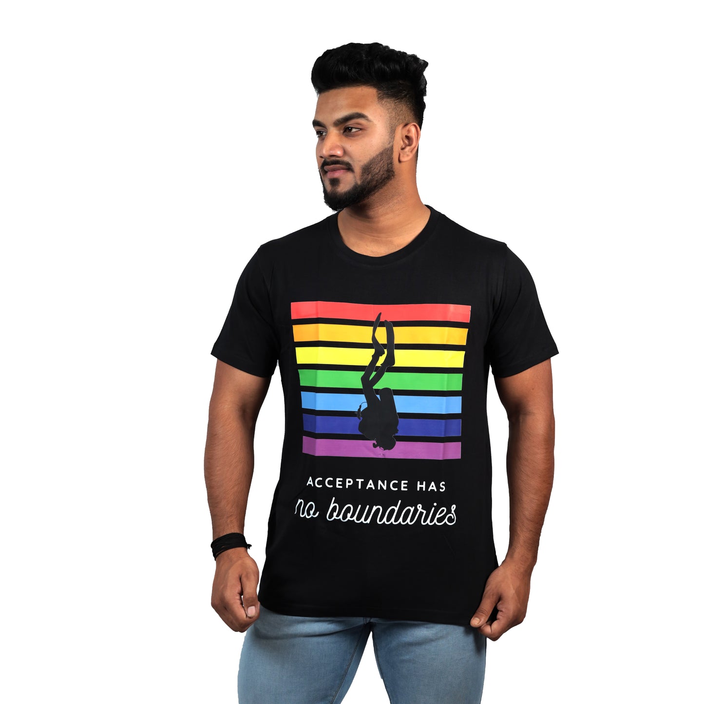 Pride Diver T-shirt In Black Color For Men