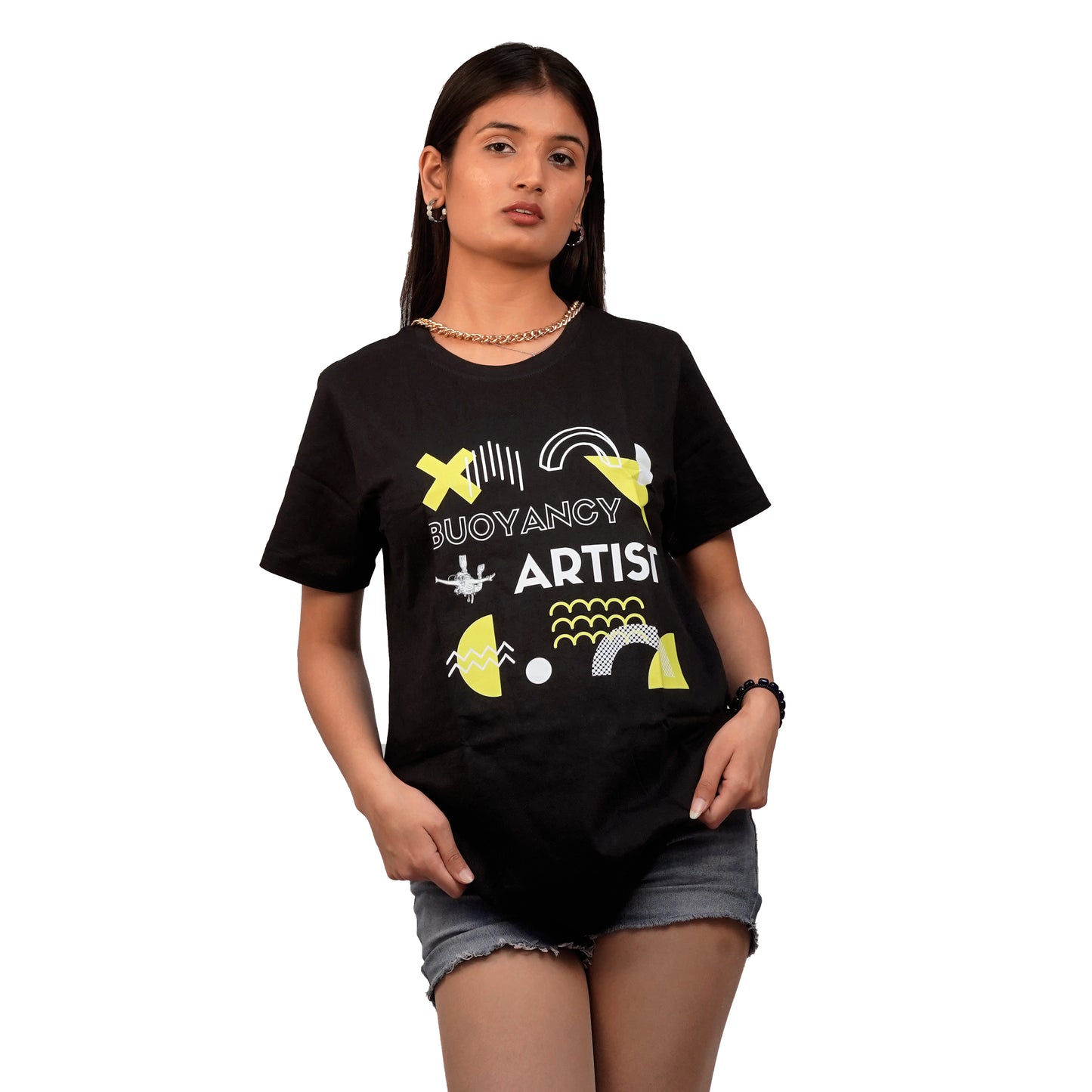 Buoyancy Artists T-shirt In Black Color For Women